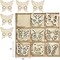 Pack of 45 Unfinished Wooden Butterfly Shaped Cutouts for DIY Crafts 3.5 Inch 5-Count Each